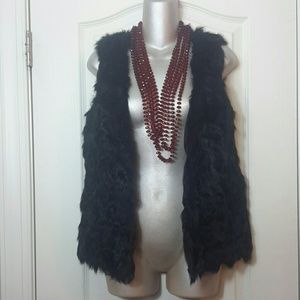 100% Sheepskin Fur, Satin-lined Vest